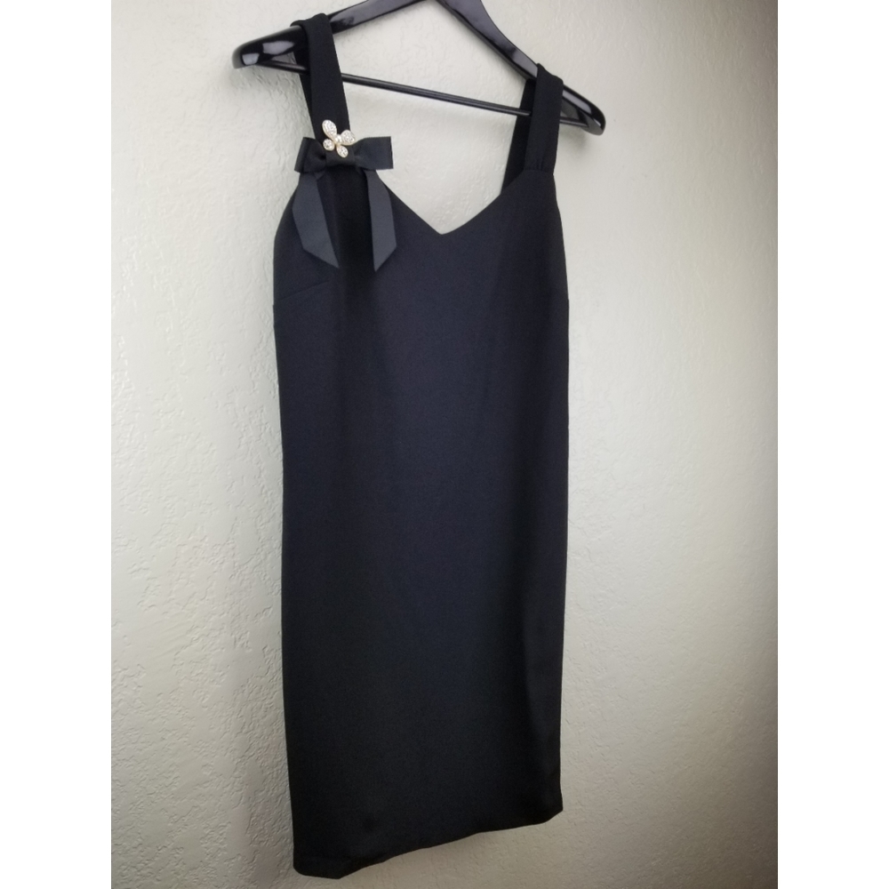 Karl Lagerfeld Strapped Midi Dress Black Size 6